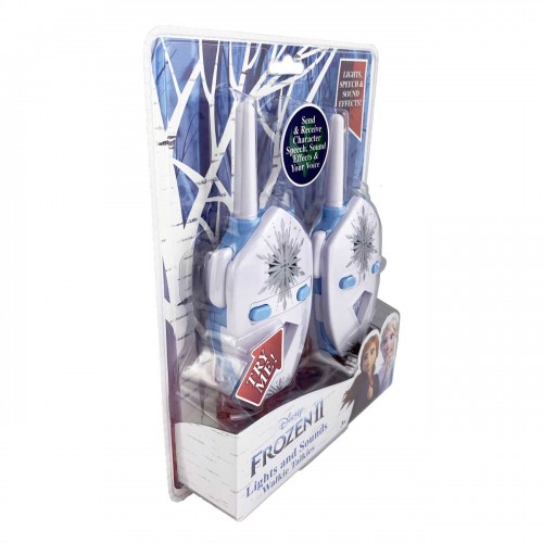 eKids Frozen 2 Walkie Talkies για παιδιά & ενήλικες με ενσωματωμένο μεγάφωνο και εμβέλεια 150 μέτρων (FR-212) (Λευκό/Γαλάζιο)