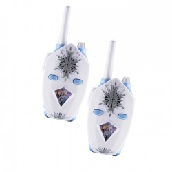 eKids Frozen 2 Walkie Talkies για παιδιά & ενήλικες με ενσωματωμένο μεγάφωνο και εμβέλεια 150 μέτρων (FR-212) (Λευκό/Γαλάζιο)