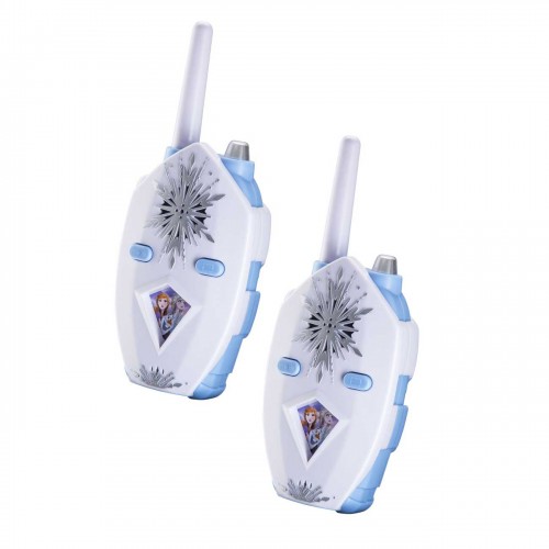 eKids Frozen 2 Walkie Talkies για παιδιά & ενήλικες με ενσωματωμένο μεγάφωνο και εμβέλεια 150 μέτρων (FR-212) (Λευκό/Γαλάζιο)