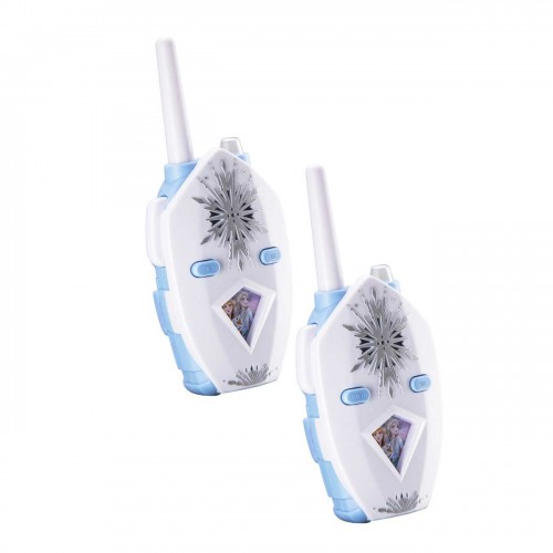 eKids Frozen 2 Walkie Talkies για παιδιά & ενήλικες με ενσωματωμένο μεγάφωνο και εμβέλεια 150 μέτρων (FR-212) (Λευκό/Γαλάζιο)