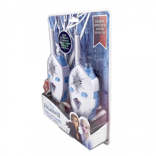 eKids Frozen 2 Walkie Talkies για παιδιά & ενήλικες με ενσωματωμένο μεγάφωνο και εμβέλεια 150 μέτρων (FR-212) (Λευκό/Γαλάζιο)