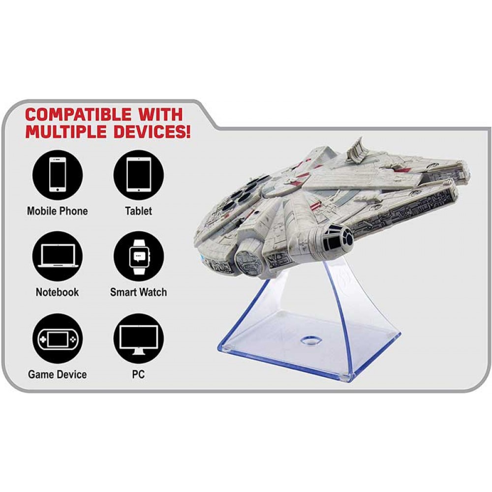 eKids Star Wars Millenium Falcon Φορητό ηχείο Bluetooth (Γκρι)