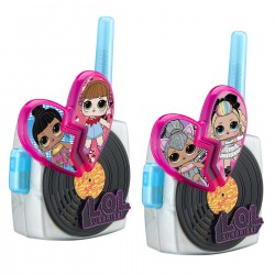 eKids LOL! Surprise Remix Σετ 2 Walkie Talkies για παιδιά & ενήλικες με ενσωματωμένο μεγάφωνο και εμβέλεια 150 μέτρων (LL-207) (Ροζ/Μαύρο/Γαλάζιο)