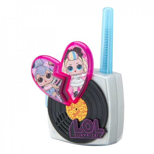 eKids LOL! Surprise Remix Σετ 2 Walkie Talkies για παιδιά & ενήλικες με ενσωματωμένο μεγάφωνο και εμβέλεια 150 μέτρων (LL-207) (Ροζ/Μαύρο/Γαλάζιο)