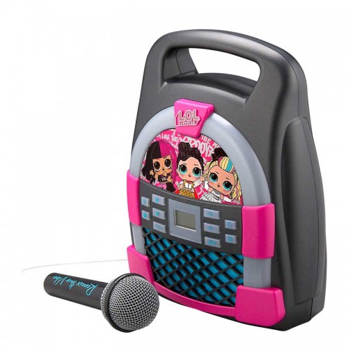 eKids LOL! Surprise Remix Bluetooth MP3 Boombox Karaoke & Ασύρματο Μικρόφωνο για παιδιά και εφήβους με ενσωματωμένη μουσική, φωτισμό, Sound Effects (LL-553) (Μαύρο)