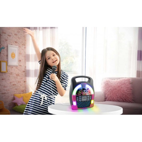 eKids LOL! Surprise Remix Bluetooth MP3 Boombox Karaoke & Ασύρματο Μικρόφωνο για παιδιά και εφήβους με ενσωματωμένη μουσική, φωτισμό, Sound Effects (LL-553) (Μαύρο)