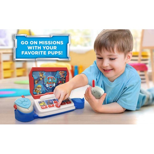 eKids Paw Patrol Walkie Talkies Command Center για παιδιά με ενσωματωμένο μεγάφωνο και εμβέλεια 150 μέτρων (PW-216) (Λευκό/Κόκκινο/Μπλε)