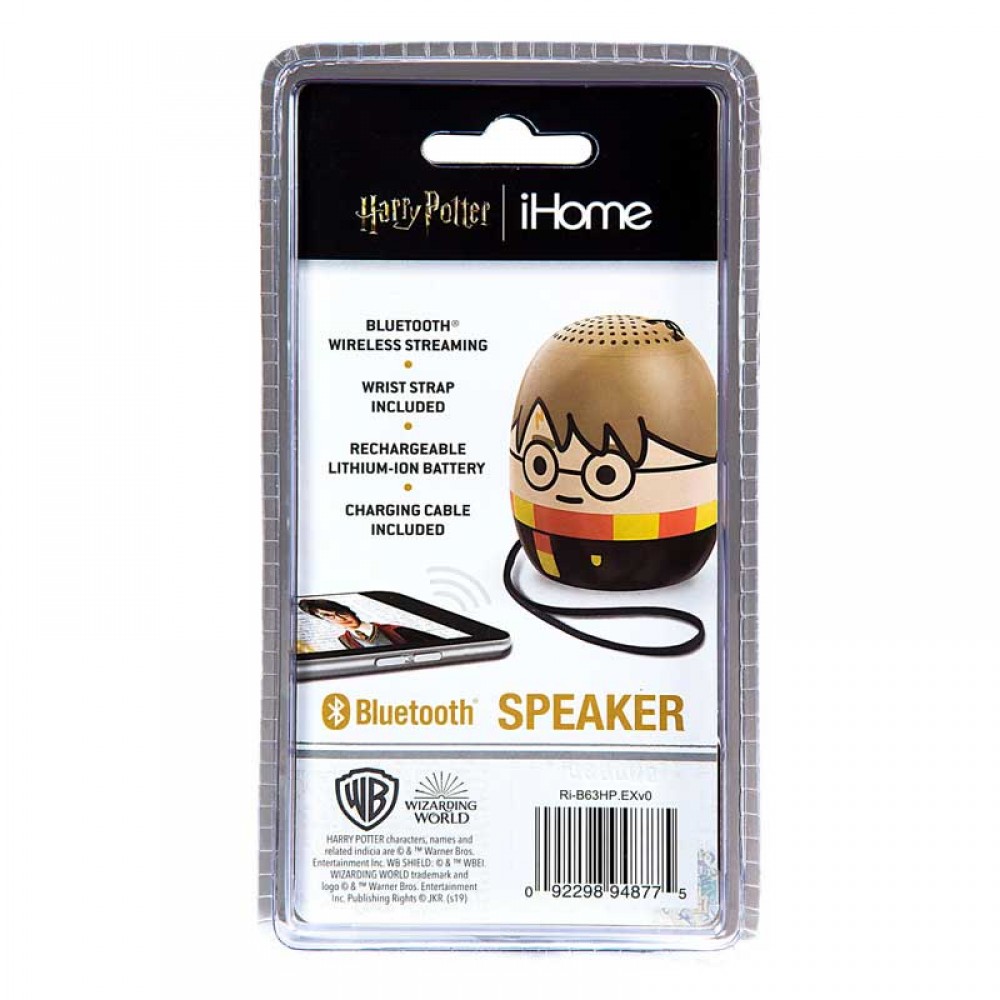 eKids Harry Potter Φορητό ηχείο Bluetooth για παιδιά με λουράκι καρπού (Μαύρο/Κίτρινο/Μπεζ)