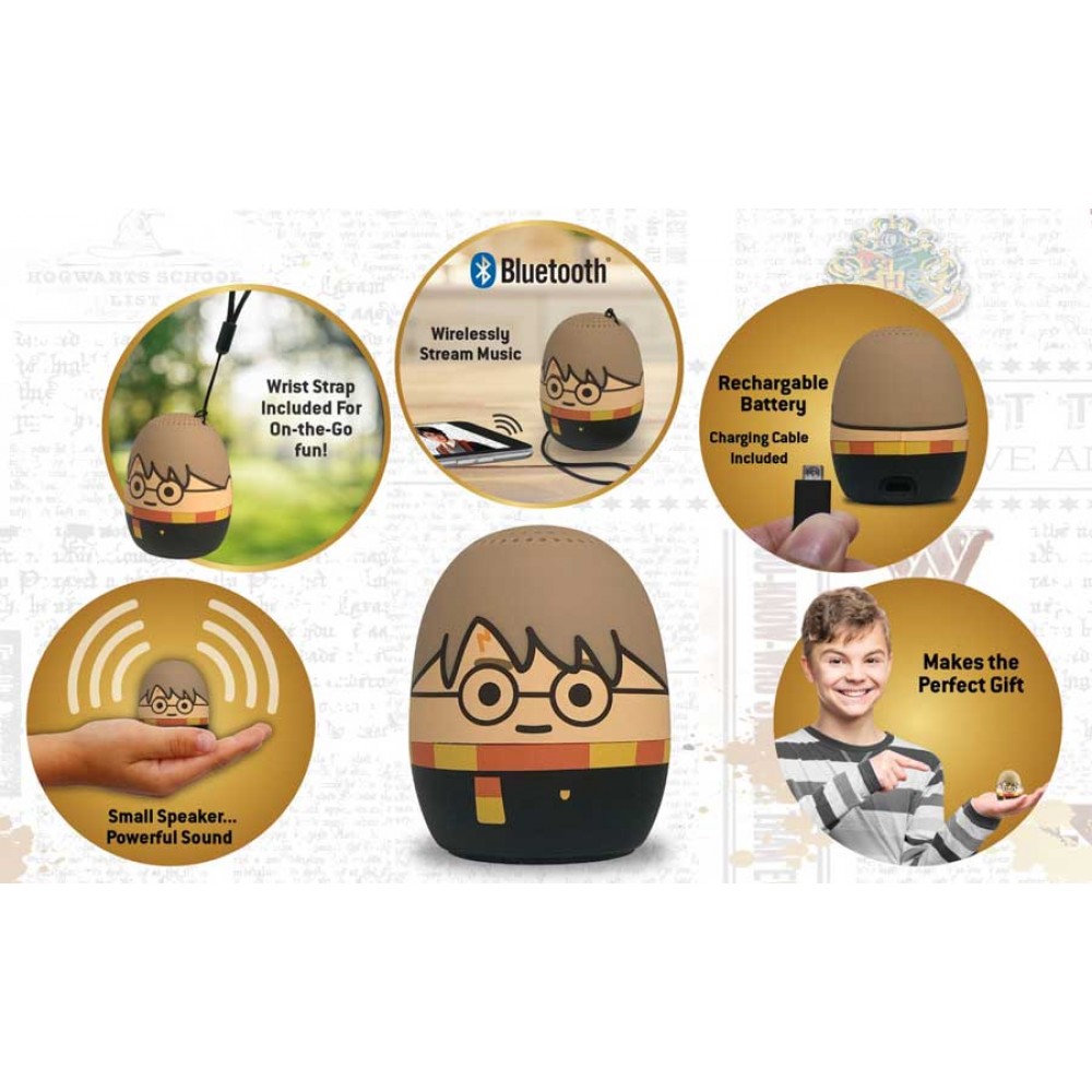 eKids Harry Potter Φορητό ηχείο Bluetooth για παιδιά με λουράκι καρπού (Μαύρο/Κίτρινο/Μπεζ)