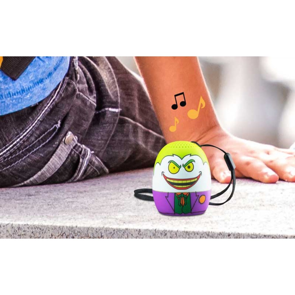 eKids Joker Φορητό ηχείο Bluetooth για παιδιά με λουράκι καρπού (Μωβ/Κίτρινο)