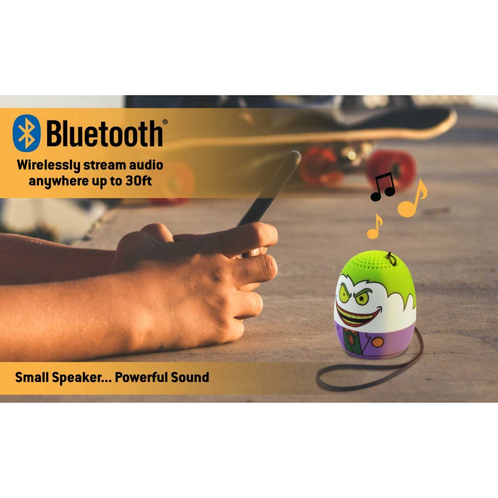 eKids Joker Φορητό ηχείο Bluetooth για παιδιά με λουράκι καρπού (Μωβ/Κίτρινο)