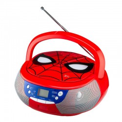 eKids Spiderman CD Boombox – Φορητό CD Player με ραδιόφωνο (SM-430) (Κόκκινο)
