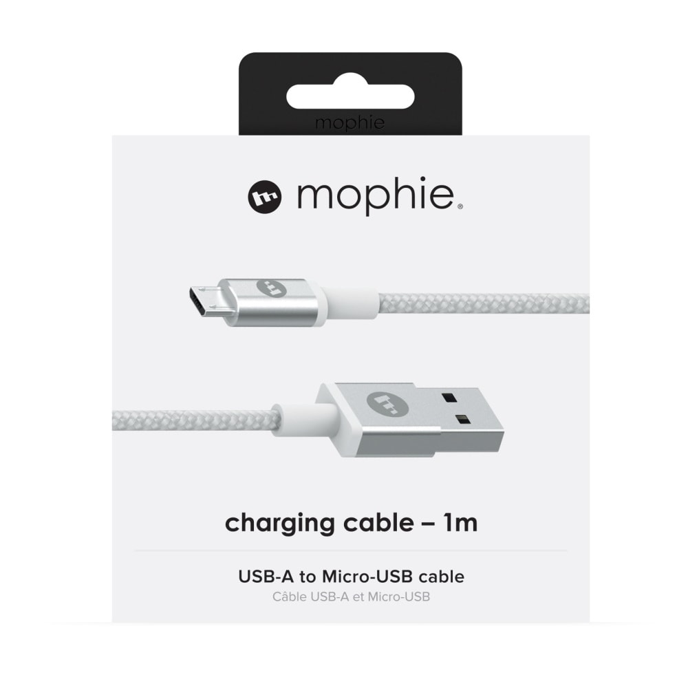 Mophie Charging Cable Αλουμινένιο Καλώδιο Φόρτισης Micro USB 1 Μέτρο Σε Μαύρο ή Λευκό