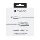 Mophie Charging Cable Αλουμινένιο Καλώδιο Φόρτισης Micro USB 1 Μέτρο Σε Μαύρο ή Λευκό