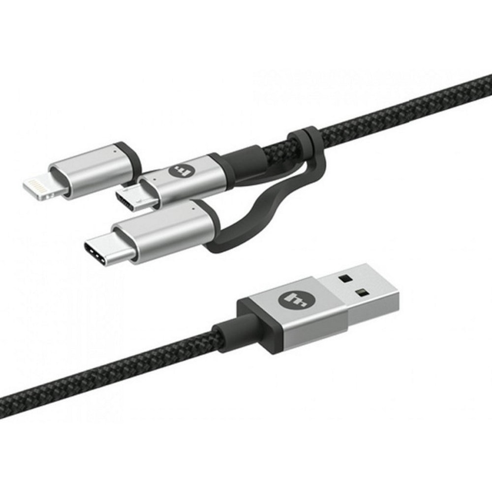 Mophie 3 σε 1 Charging Cable (microUSB / USB-C / Lightning) Αλουμινένιο Καλώδιο Δεδομένων 1 Μέτρα Σε Μαύρο ή Λευκό