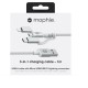 Mophie 3 σε 1 Charging Cable (microUSB / USB-C / Lightning) Αλουμινένιο Καλώδιο Δεδομένων 1 Μέτρα Σε Μαύρο ή Λευκό