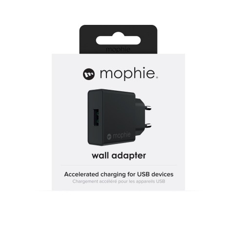Mophie Wall Adapter USB-A Οικιακός Φορτιστής Quick Charge Ισχύος 18W  Σε Μαύρο ή Λευκό