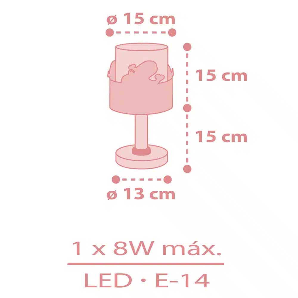 Whale Dreams Pink επιτραπέζιο φωτιστικό 1xE14 Ango