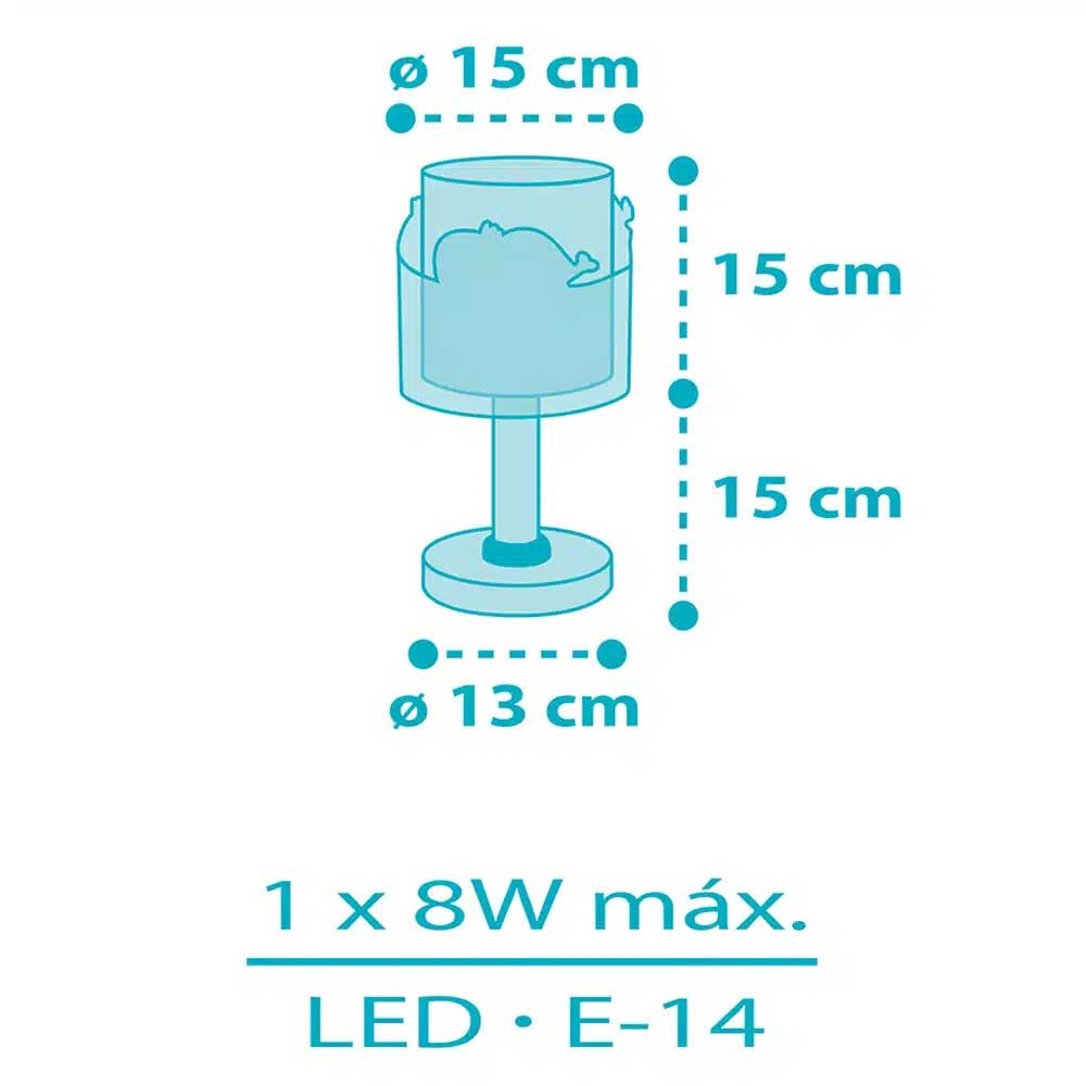 Whale Dreams Blue επιτραπέζιο φωτιστικό 1xE14 Ango