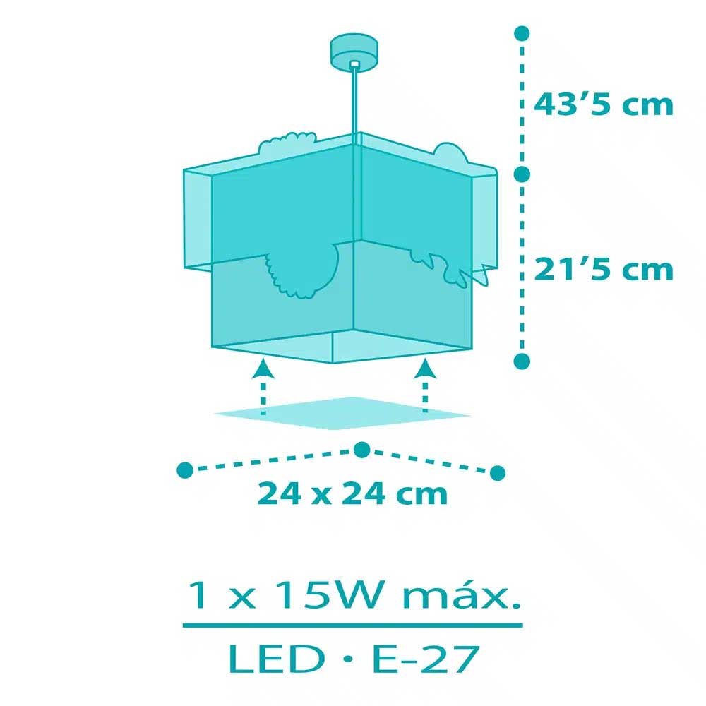 Happy Jungle παιδικό φωτιστικό οροφής 1xE27 Ango