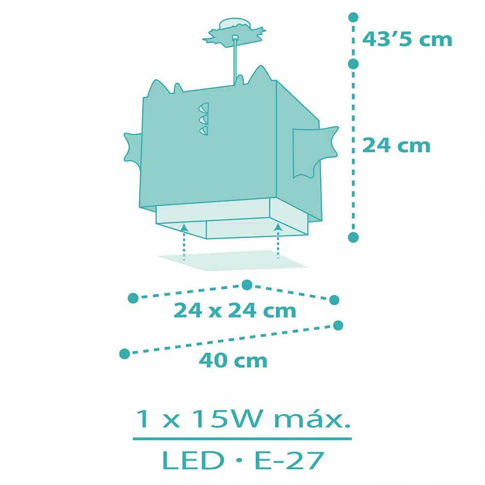 Little Dragon κρεμαστό παιδικό φωτιστικό 1xE27 Ango