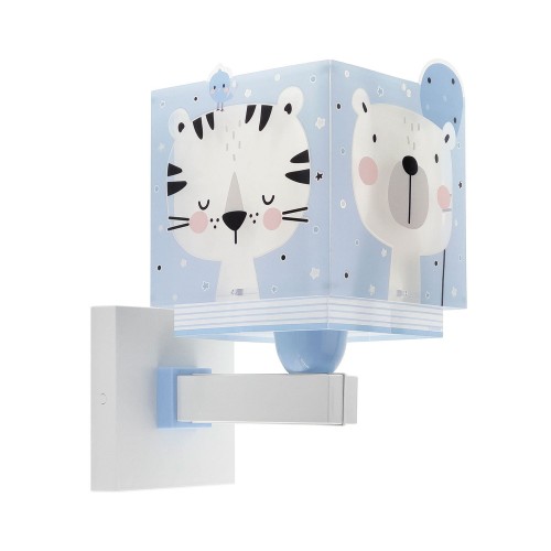 Baby Jungle Blue Απλίκα Τοίχου Διπλού Τοιχώματος 1xE27 Ango