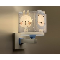 Baby Jungle Blue Απλίκα Τοίχου Διπλού Τοιχώματος 1xE27 Ango