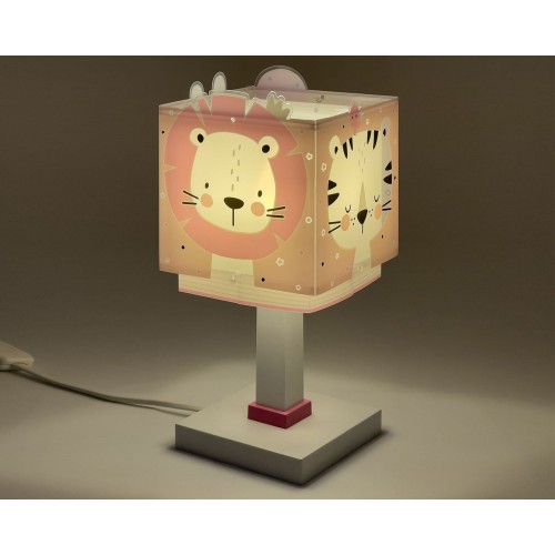 Baby Jungle Pink Κομοδίνου Παιδικό Φωτιστικό 1xE14 Ango