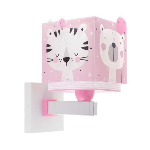 Baby Jungle Pink Απλίκα Τοίχου Διπλού Τοιχώματος 1xE27 Ango