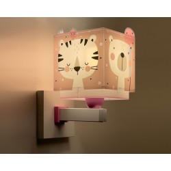 Baby Jungle Pink Απλίκα Τοίχου Διπλού Τοιχώματος 1xE27 Ango