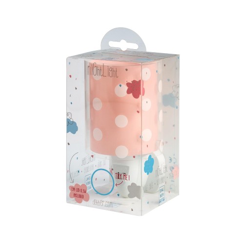 Dots Pink Φωτιστικό Νύκτας Πρίζας LED 1xE14 - Ango