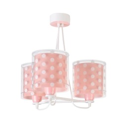 Dots Pink Παιδικό Φωτιστικό Οροφής Τρίφωτο 3xE27 Ango