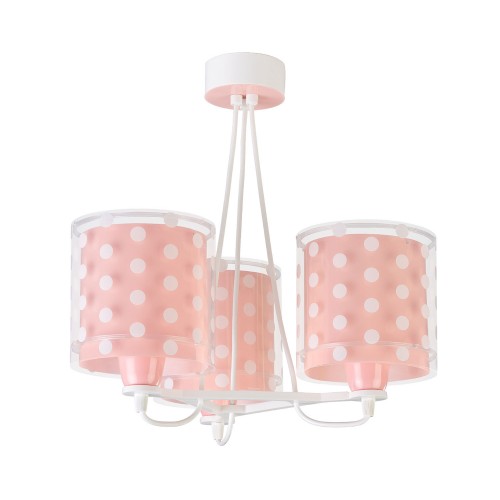 Dots Pink Παιδικό Φωτιστικό Οροφής Τρίφωτο 3xE27 Ango