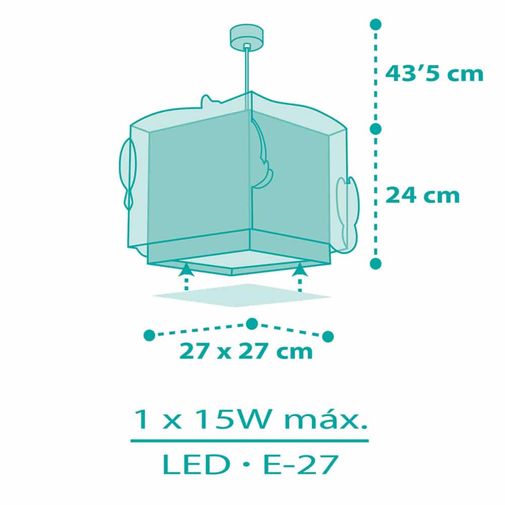 Mermaids παιδικό φωτιστικό οροφής 1XE27 Ango