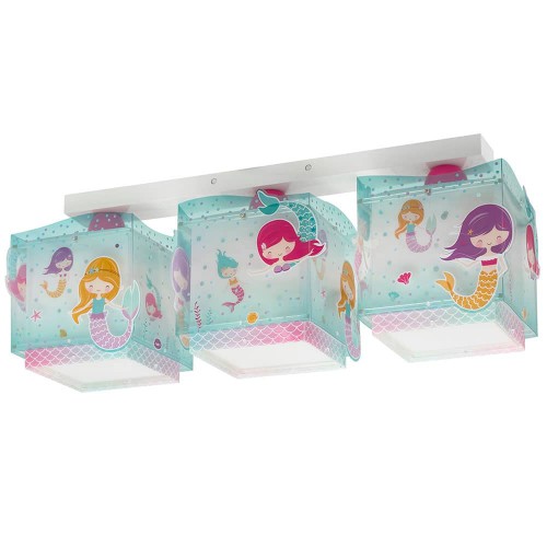 Mermaids τρίφωτο οροφής ράγας 3XE27 Ango