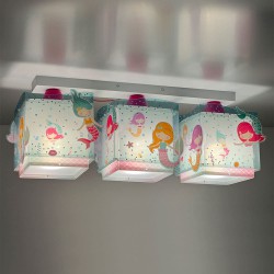 Mermaids τρίφωτο οροφής ράγας 3XE27 Ango