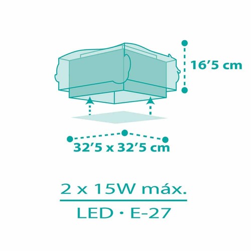 Mermaids πλαφονιέρα οροφής 2XE27 Ango