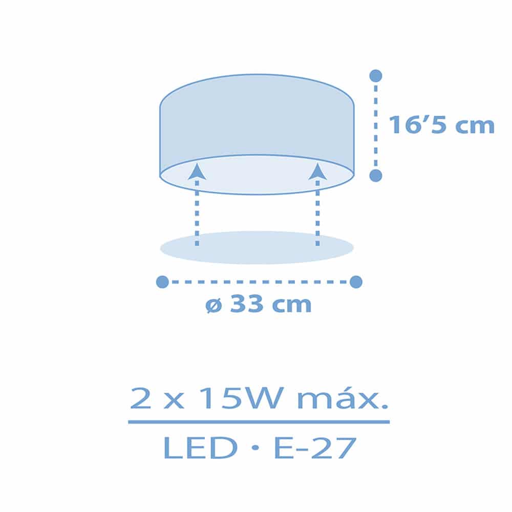 Starlight Blue πλαφονιέρα οροφής 2XE27 Ango