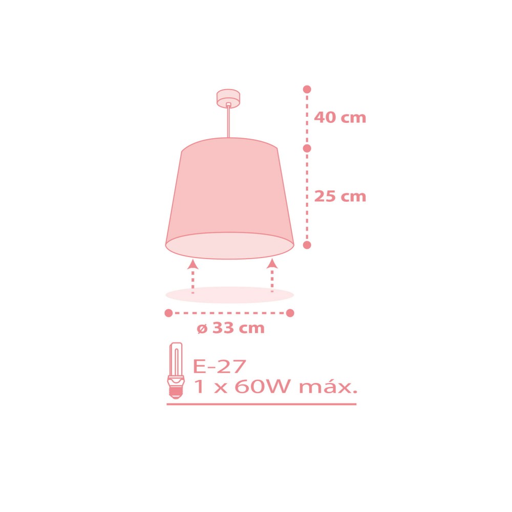 Starlight Pink Κρεμαστό Φωτιστικό Οροφής 1xE27 Ango