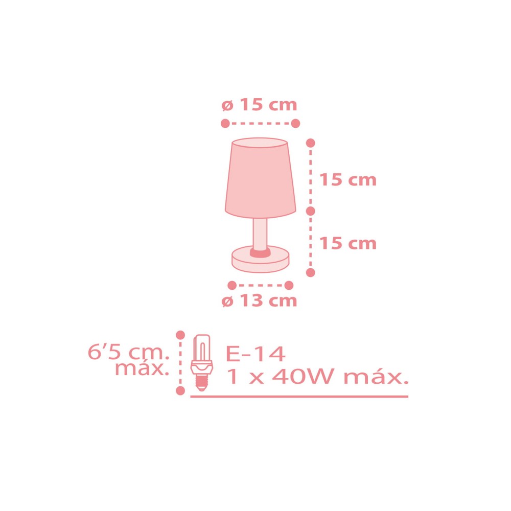 Starlight Pink Κομοδίνου Φωτιστικό 1xE14 Ango