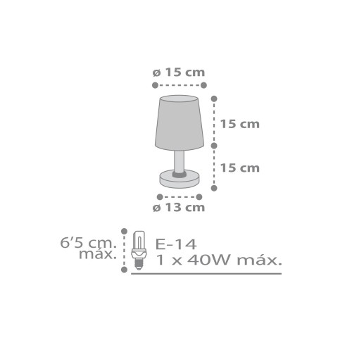 Starlight White Κομοδίνου Φωτιστικό 1xE14 Ango