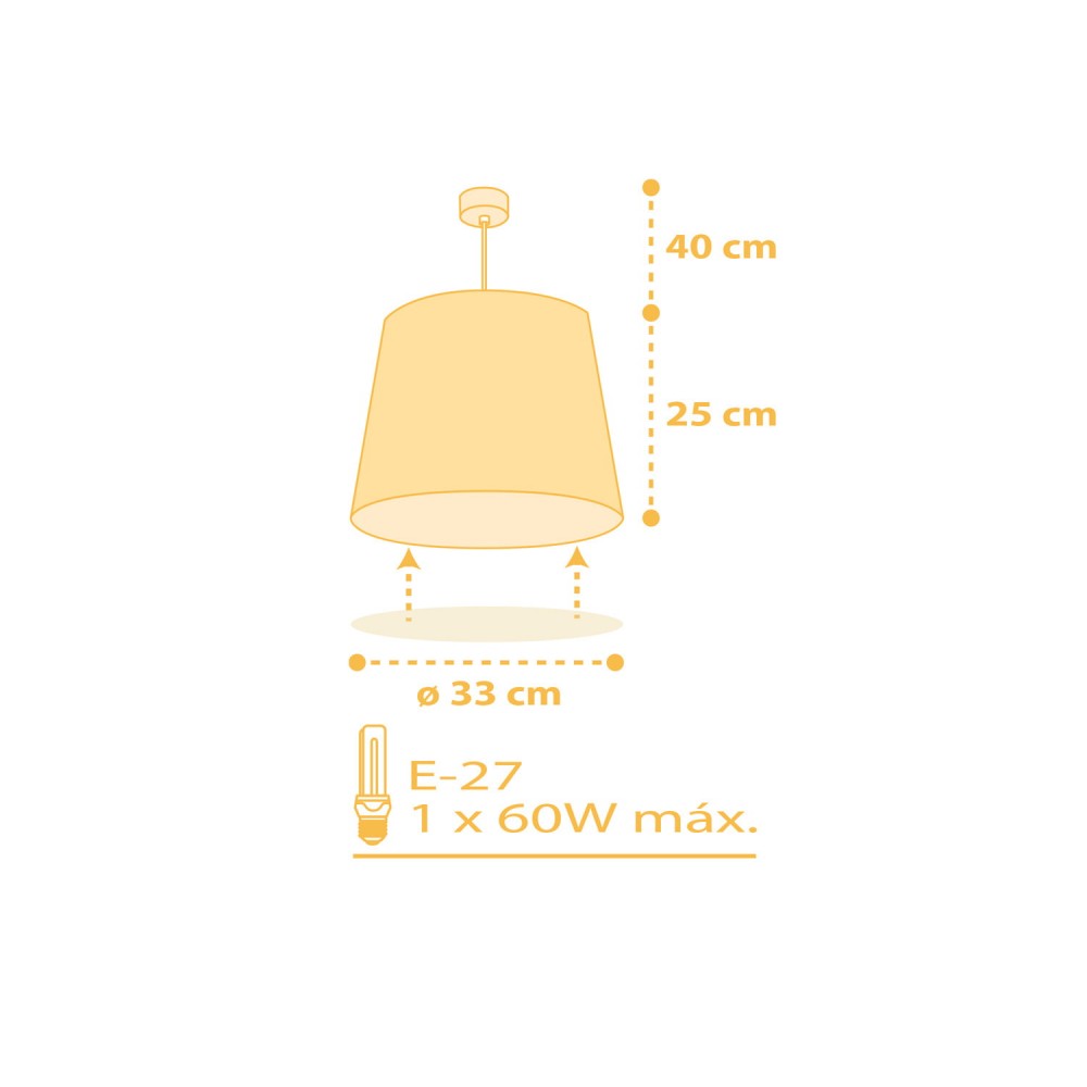 Starlight Yellow Κρεμαστό Φωτιστικό Οροφής 1xE27 Ango