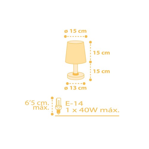 Starlight Yellow Κομοδίνου Φωτιστικό 1xE14 Ango