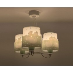 Sweet Love Green Παιδικό Φωτιστικό Οροφής Τρίφωτο 3xE27 Ango