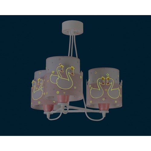 Sweet Love Παιδικό Φωτιστικό Οροφής Τρίφωτο 3xE27 Ango