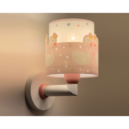 Sweet Love Pink Απλίκα Τοίχου Διπλού Τοιχώματος 1xE27 Ango