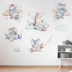 Airplanes αυτοκόλλητα τοίχου XL Ango