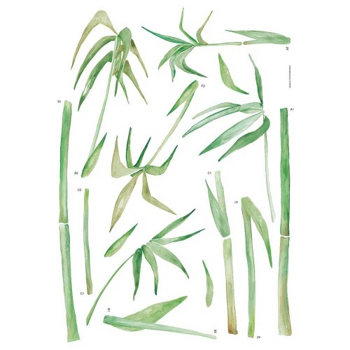 Bamboo αυτοκόλλητα τοίχου βινυλίου Ango