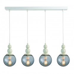 Φωτιστικό Πολύφωτο 4φ Μέταλλο/Γυαλί Λευκό 4XE27 - ARKOLIGHT