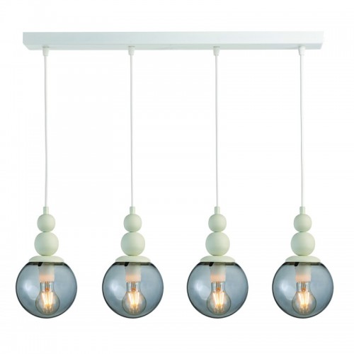 Φωτιστικό Πολύφωτο 4φ Μέταλλο/Γυαλί Λευκό 4XE27 - ARKOLIGHT